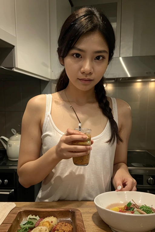 8k, Highest quality, masterpiece, Realistic, Super detailed, photo Realistic, Improvement of quality, 
Completely naked、A Cup、20th Generation