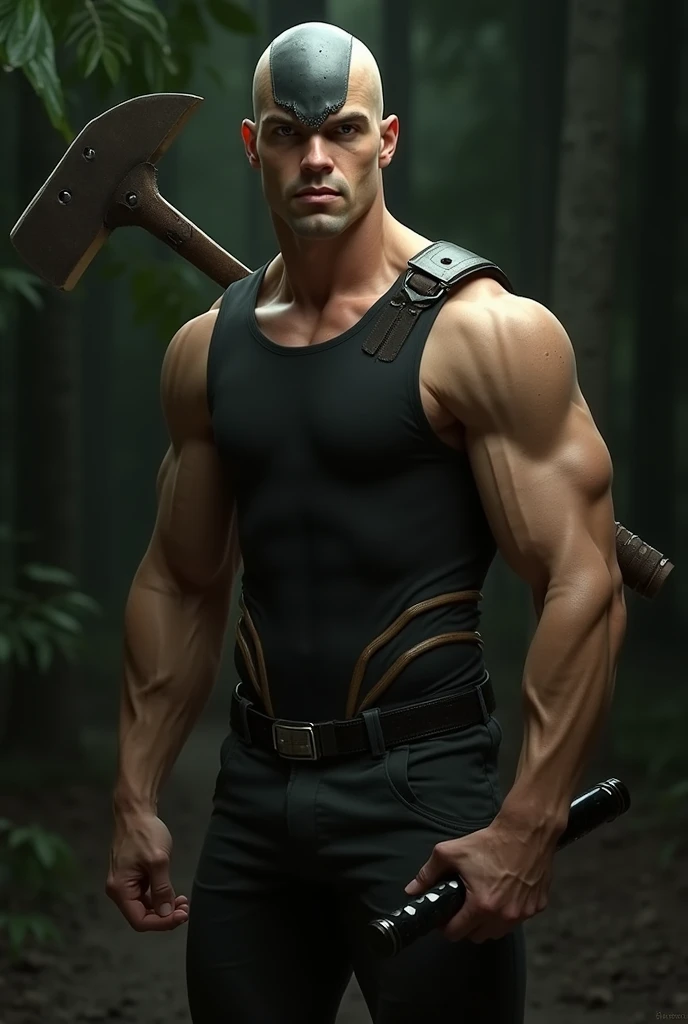 Strong and tall，quadratic element，Plush ears。Sharp fangs show at the corners of his mouth。Primeval forest，Have strong muscles，Abs，standing on your feet，Look sideways at the camera。In a smile。Tiger with softened shadows。