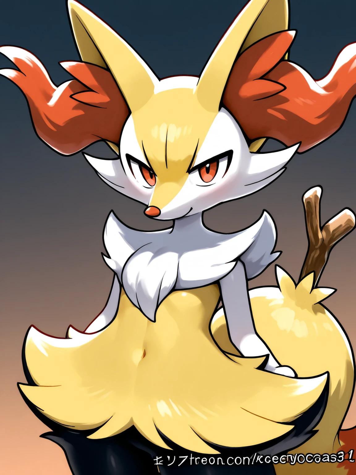 Pokémon Braixen sexy coxas grossas 3D city ambience