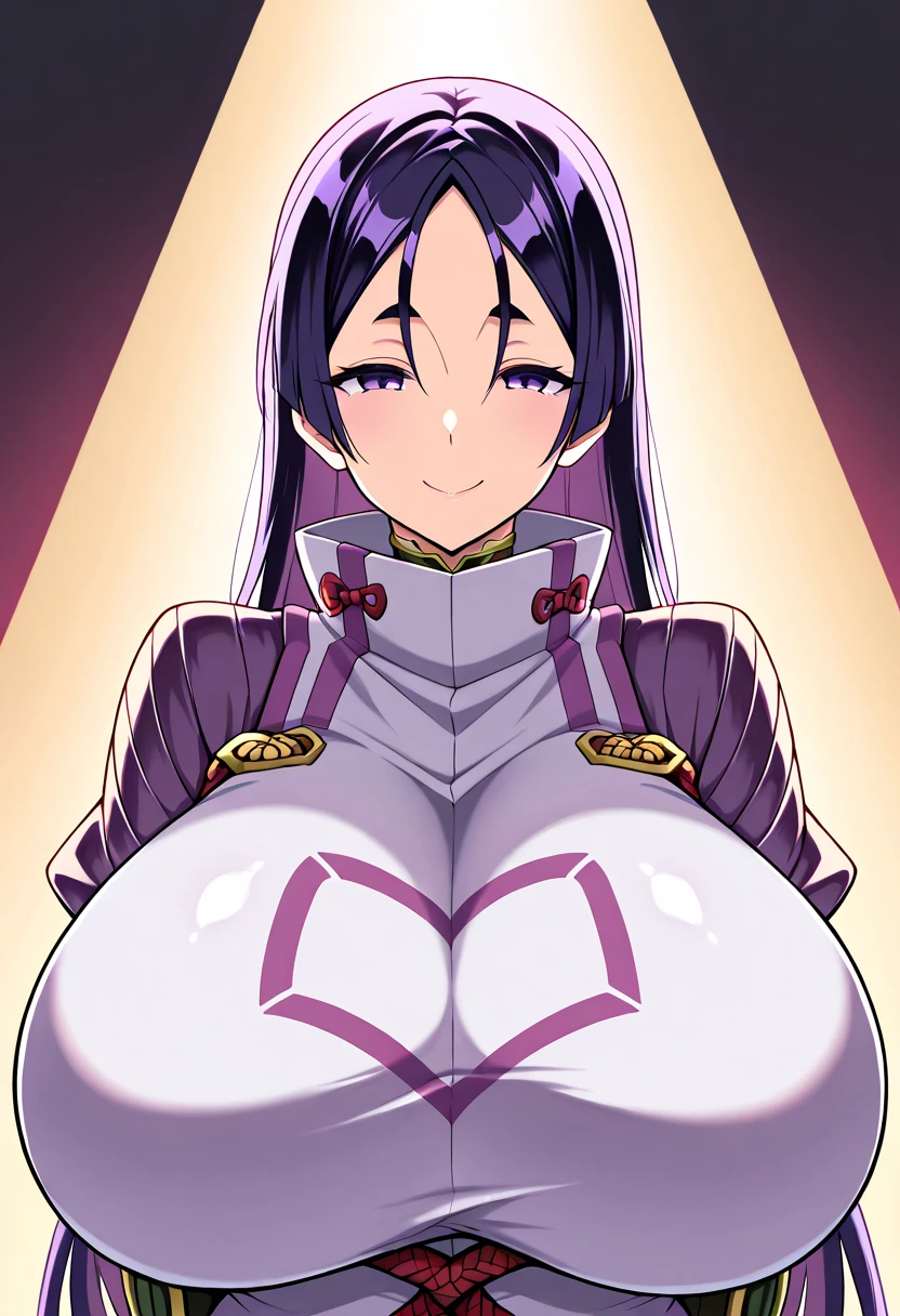 ultra realistic 8k cg, masterpiece, (( intricate detail, highly detailed, fine details best quality, hyperdetailed face)), gigantic breasts ,beautiful lighting, absurdres, BoaHancockV2, 1girl, solo, black hair, long hair, jewelry, closed mouth, ), (chinese dress, (underboob : 1.4), elbow gloves, thigh boots, split skirt, bare shoulders, curvy, midriff, curvy, thighs, shiny clothes), violet eyes, (complex detailed background, inside, luxury palace), ((cowboy shot)), curvy, (gigantic breasts: 1.1), seductive smile, cowboy shot, (tan skin :1.1) (tan face:1.1)