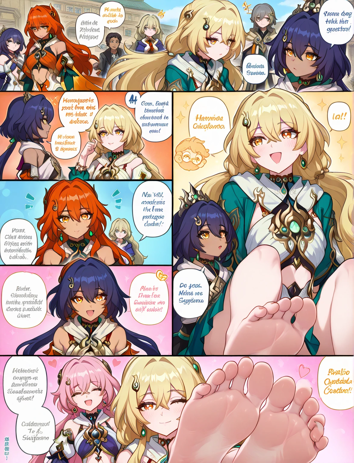 cum, vaginal, sex, raiden shogun (genshin impact), female/ambiguous, female , Fat man, ganyu (genshin impact), group sex, multiple girls, comic, 3girls, Missionary, Collapsed Cowgirl, hetero, 4fatmans, multiple boys, blue hair, purple hair,double penetration, Samus aran (metroid), yellow hair, drunk, drinked, bikini, long hair, bald man, creampie, rape, River with waterfall,violated,