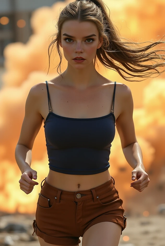 (best quality,4k,8k,highres,masterpiece:1.2),ultra-detailed, Amazonian Readhead, Viking Princess, laurenphillips, red hair, white seethru tanktop, brown pants, triumphant pose, -Muscular Female-, HDR, 8k, absurdres, cinestill 800, sharp focus, add_detail:2, (solo, woman)
