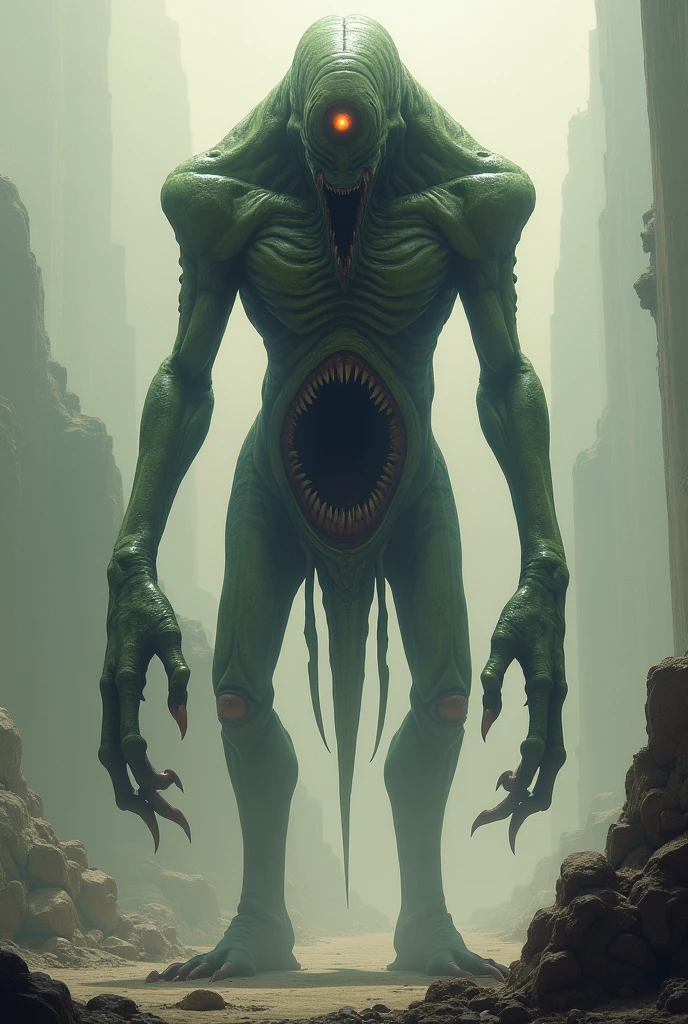 create a picture of an alien

I'd like another option that's more intimidating 
