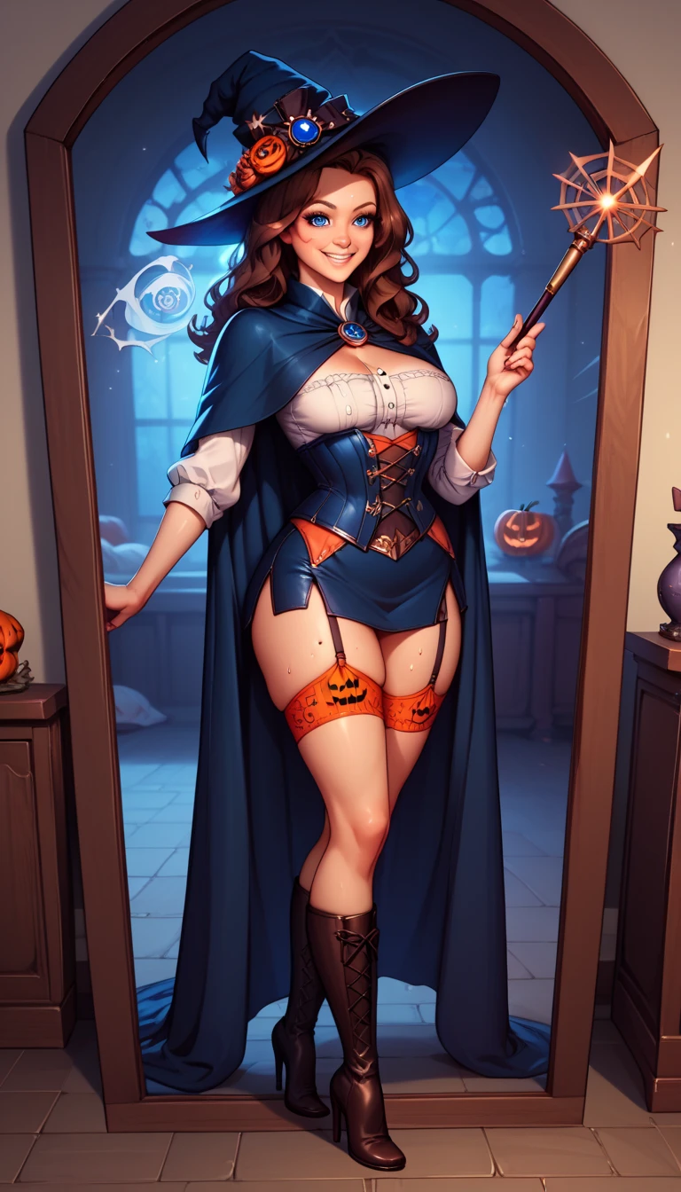 ((best quality)), ((masterpiece)), (detailed),(Cartoon),(animation), A cartoon witch inspired by the Freddy's fazbear entertainment logo