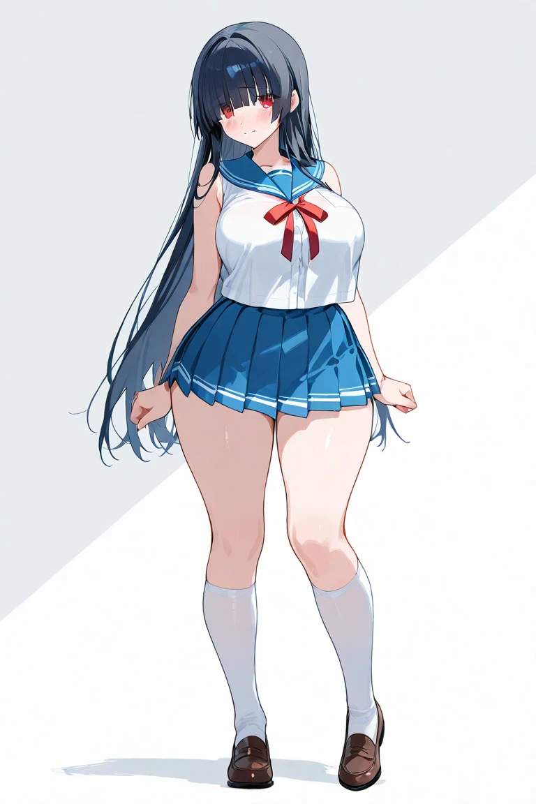 (highest quality, Ultra-detailed, High resolution, 8K images),((Sailor suit)), Detailed and beautiful eyes,perfectly proportions,(Overflowing big breasts),A very beautiful and cute girl,22 years old,(anime),kamimei,solo,Symmetrical,