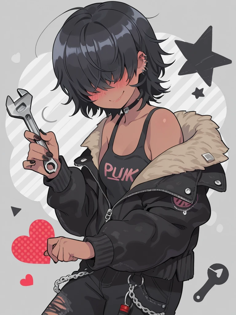 ((8K resolution))、((highest quality))、((masterpiece))、((Super detailed))((((dramatic))), (anatomically correct)、one woman、28 years old,thin,very short hair,pixie cut ,black hair, jagged teeth、double teeth、mouth is slightly open、blushed、(half closed eyes:1.1),thin bear、,small breasts、small nipples、white t-shirt、No underwear、tattoo、navel piercing、pubic hair,pussy,(theme、whole body)、Bedroom,on the bed, liar,behind,