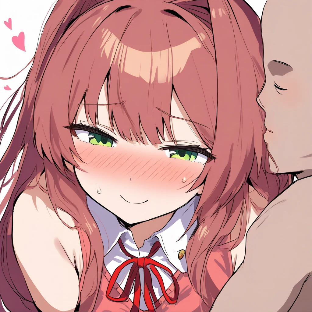 nsfw, (POV oral sex with cum:1.3), (deep throat:1.3), (intense perfect fellatio:1.2), :>=, (1boy, full by:1.2), a pure innocent girl, very cute face, like a idol, blush, (school uniform:1.1), look up at viewer with lovingly gaze, arms behind the back, in front of 1penis with between viewer's legs, (mouth on the viewer's crotch completely:1.3), (perfect keeling under the desk completely, body is perfect into the desk, face come out from under the desk:1.3), (face focus:1.2), (viewer is sitting, bare viewer:1.2), (under the desk with depth:1.3), in own room, viewer's legs in the picture, from above,