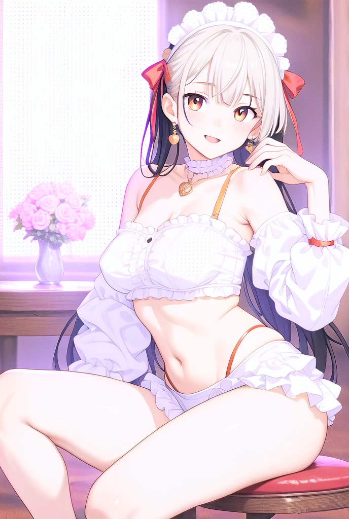 High resolution,masterpiece, highest quality, smile , Con_Kanaho, (((busty))),1girl,sensual body, heart in the eyes , Her cheeks flushed, swimwear
