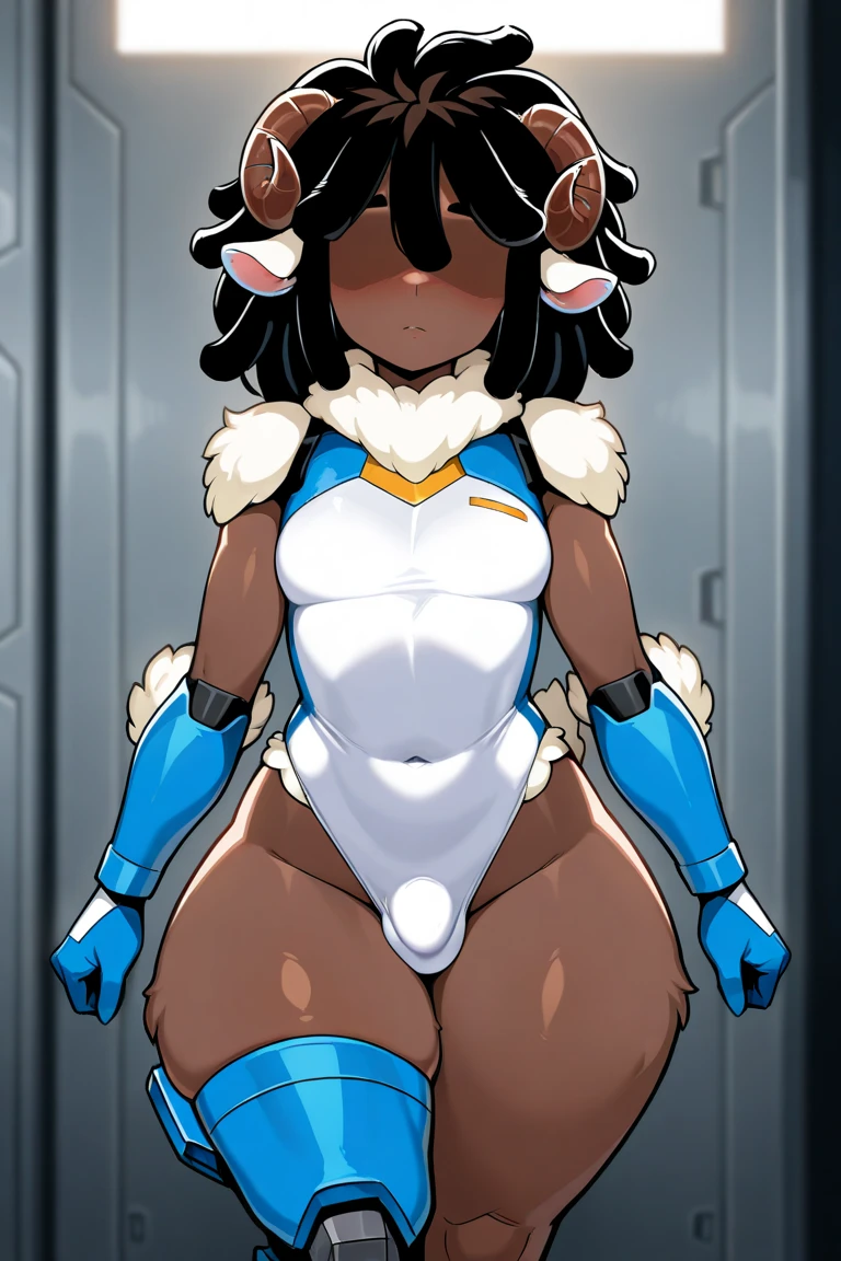(by kredri), a full body, low angle view of an anthro femboy and girly (living inflatable) banbaro looking at the viewer, in ((tribal clothing)), nipples, male, wide hips, thick thighs, small waist, standing, ?????, balls, flaccid, uncut, ????????, big penis, long ?????, bone necklace, armbands, ?????? piercing, feet, big feet, large feet, padded feet, countershade feet, plantigrade, humanoid feet, ((3 toes)), (3 big toes), leaking, pre cum, pooltoy, ?????? pinch, ????? nipples,