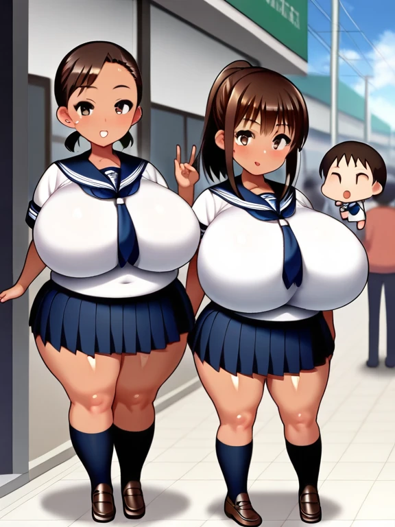 (masterpiece), (Highest quality), (((High resolution))), (Rebis style), (perfect Full Body).
title:((Sexy School girl)). Girl details:(Character - Asuka Tenjouin)、Blonde_Wrong hair, (Highly detailed face),Erotic,((Sexy bimbo body)),Perfect Breasts,(huge breasts:1.5),sexy,(Perfect body line),Narrow waist, (Dark Skin:1.3). costume details:(Micro Skirts). (Double peace)