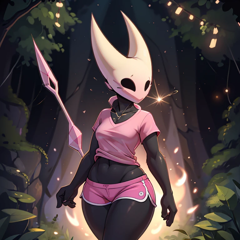 hornet, cute, chibi, no feet, furry girl, slim,anthro, needle weapon, thread, solo, red panties, bare feet, Lying on his back, kind of , full body,red bikini, (best quality), (detailed dark cave background:1.2), looking at viewer, flat colors, medium breasts, no nipples, no vagina, sexy body, abs, (blushes 1.5), underboob