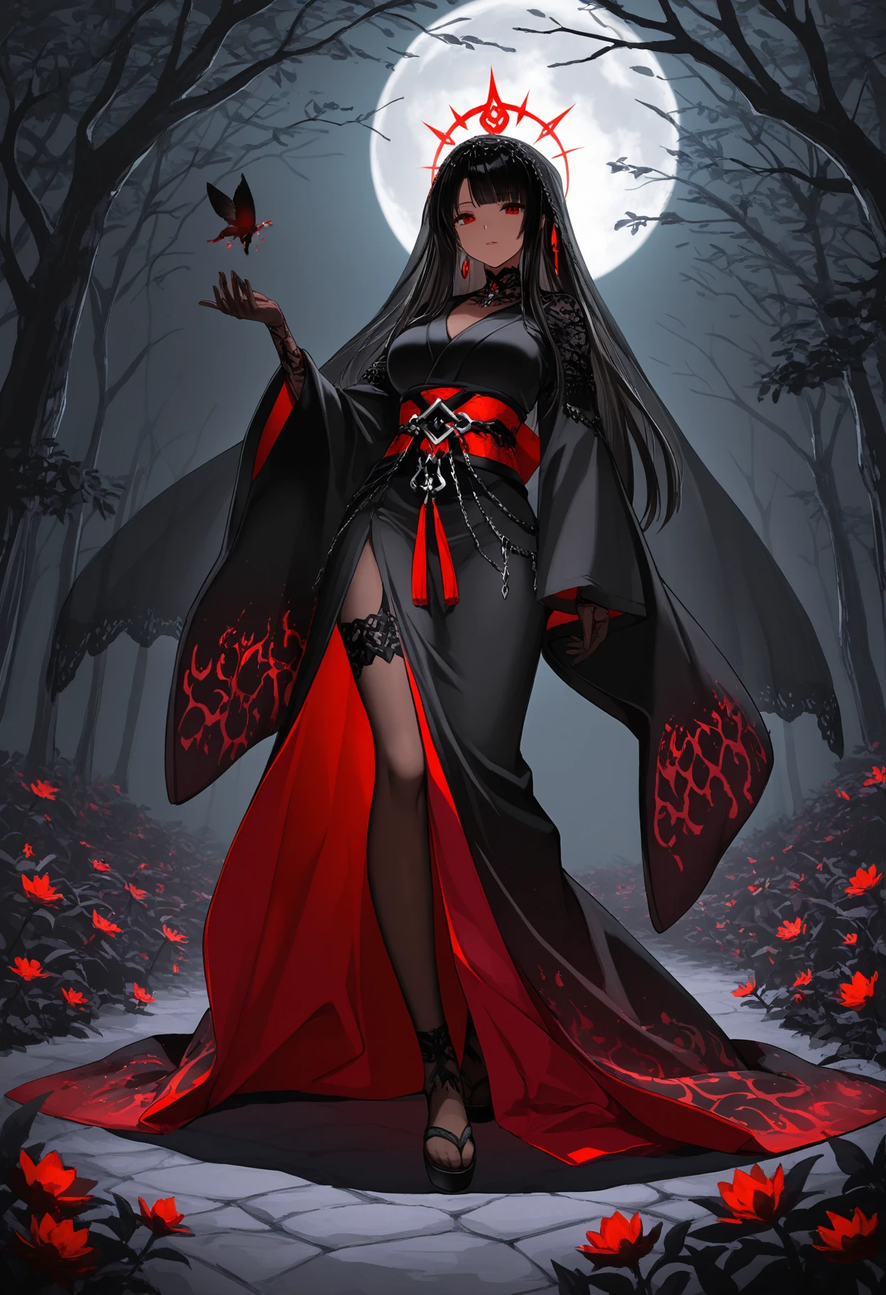 A dark-haired girl wearing a white mask，The mask completely conceals her facial features
