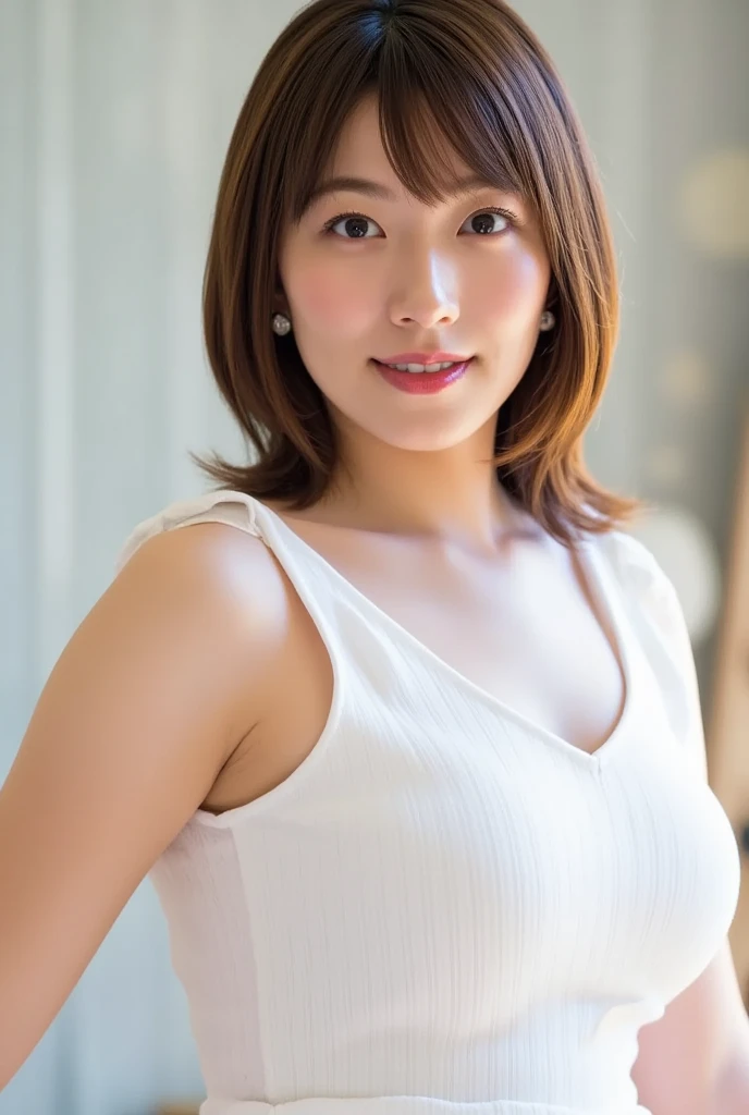 1girl,sexy pose,best quality,masterpiece,illustration,an extremely delicate and beautiful,CG,unity,8k wallpaper,Amazing,finely detail,masterpiece,official art,extremely detailed CG unity 8k wallpaper,incredibly absurdres,huge filesize,ultra-detailed,highres,extremely detailed,beautiful detailed girl,realistic,outdoors,light contrast,(florals_buzzer_dress:1.5),、Red lipstick、big breasts、smile、