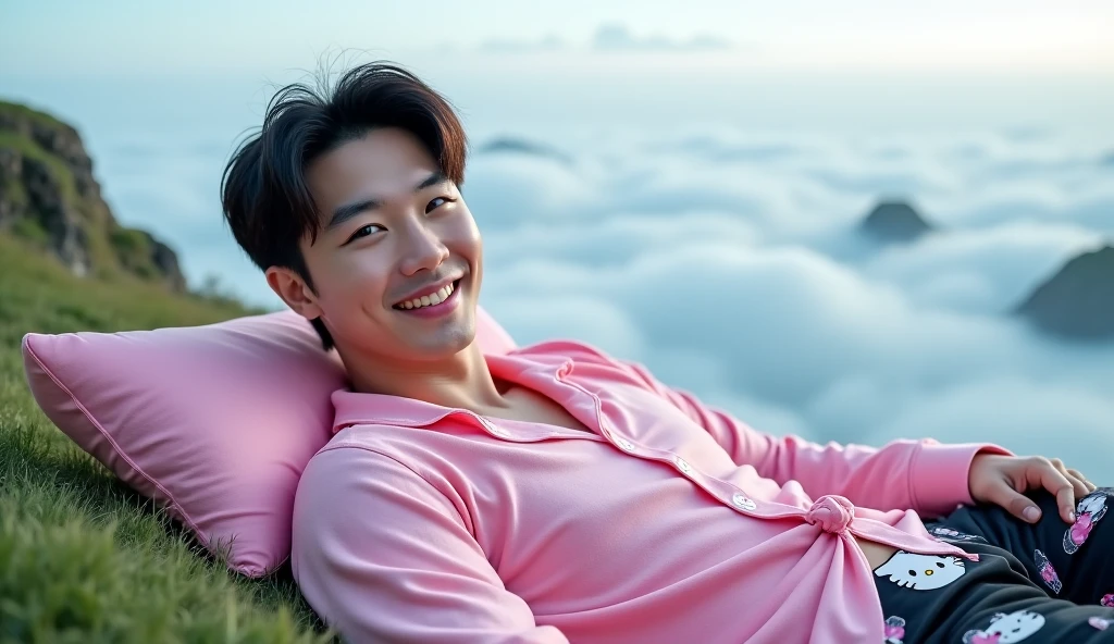 oppav3, (masterpiece, super quality, high resolution, 8k, complex: 1.2), (detailed face: 1.2), (wearing a white shirt: 1.5), handsome, detailed skin, pores, absurdity, lump, 1 boy, male focus, (realistic)), good lighting quality, delicate body, hallyu idol, ((pale skin)), bend, balanced eyes, brown eyes, smile, white teeth, smooth hair change the hair style