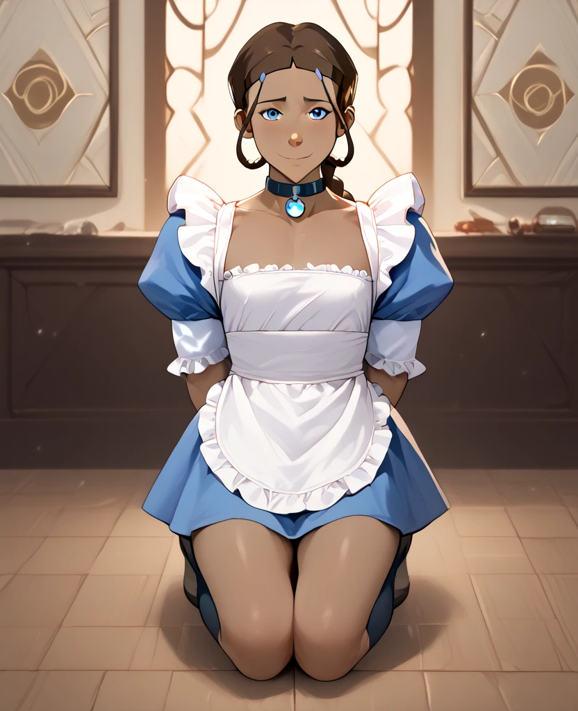 ahsoka tano, ((tentacle hair, glowing blue eyes, lipstick, makeup, narrow waist, skinny, medium breasts, alone, jewelry, earrings)), pelvic curtain, ((white dress, bare shoulders, cleavage, gloves)), full body, perfect body, (insanely detailed, beautiful detailed face, masterpiece, best quality) , (((solo))), (((1girl))), (((mature))), (extremely detailed 8k paper CG wall unit: 1.1), (wedding, castle, church, dusk), (smile face for the viewer), from behind