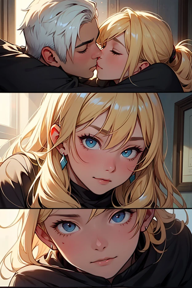 comic page about two girls kissing