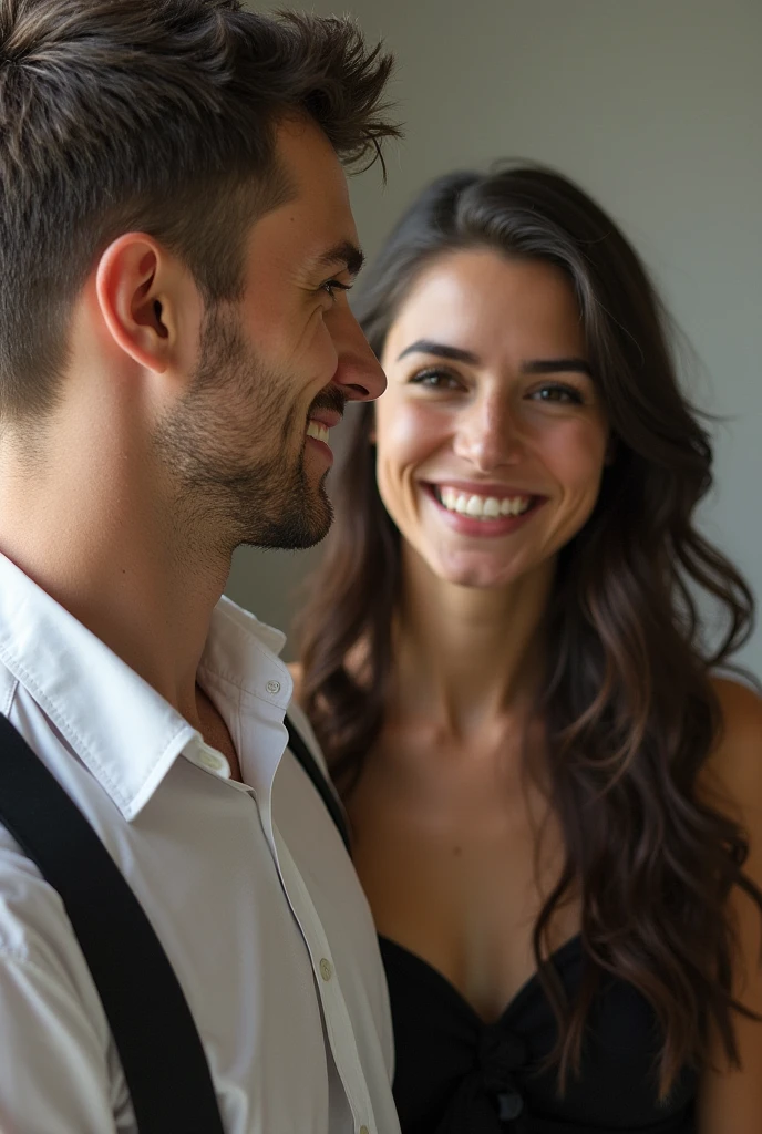 30 year old handsome man,He is an instructor,Pictured with beautiful wife
