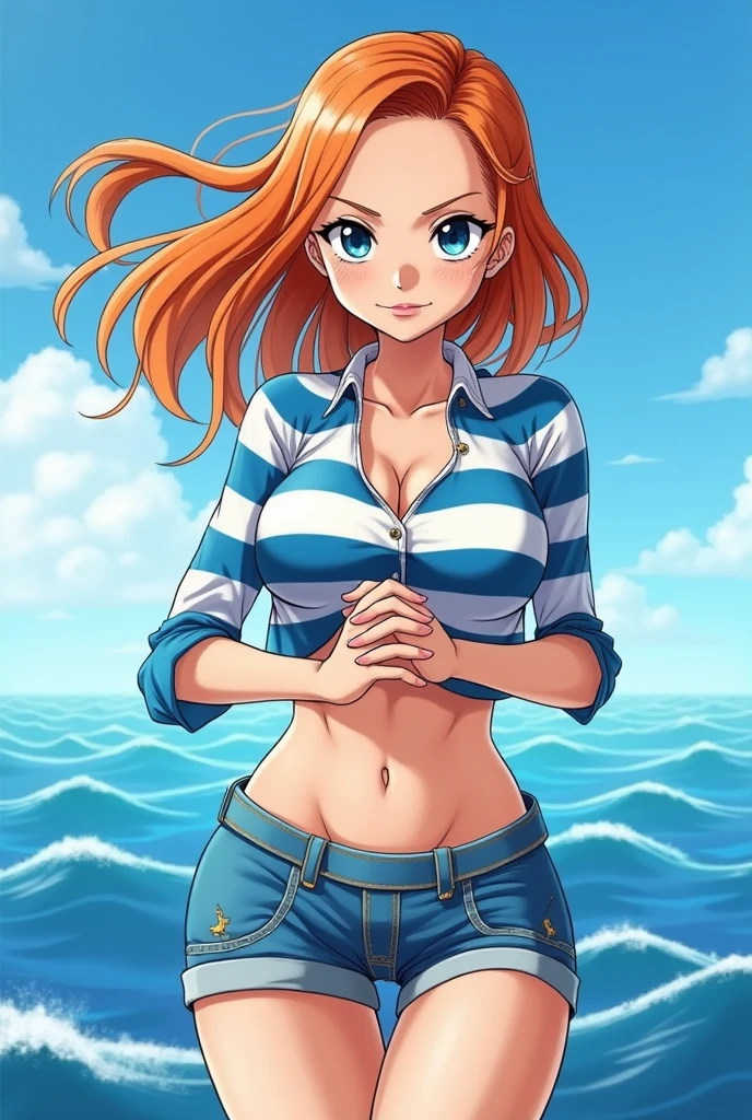 (Masterpiece, Best Quality, High Quality), (chibi), nishikino maki, volumetric lighting, illustration, purple eyes,beautiful,Blushing, breasts, seductive smile,perfect lighting, perfect shadows, red strapless tube top,off shoulder small jacket, navel, sexy jeans pants,watch, (breathtaking scenery:1.1),(her hair flying from the wind:1.3),(detailed hair strands),big breasts