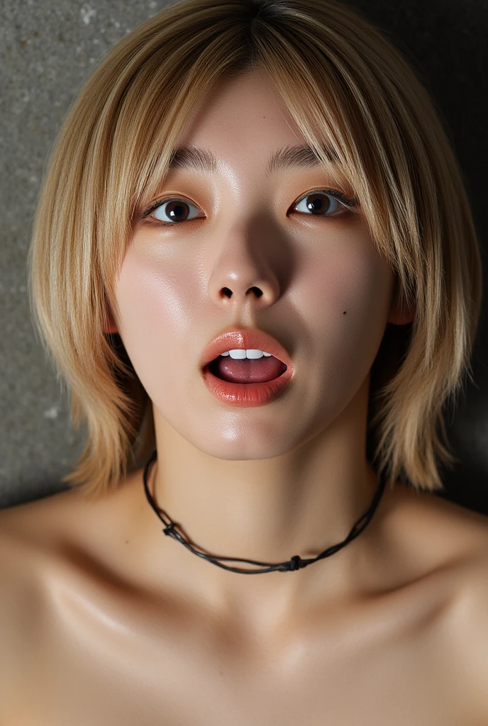 masterpiece, Highest quality, alone, One girl, Glowing Skin, Hoop Earrings, glamorous, Whimsical details, Slicked back hair, Fascinating, Bare shoulders, Crop top, Long trousers, Shallow depth of field, Contrasting, Professional models, Facing forward, Portraiture 、(Full Body Shot),((全身Completely naked))、(((nsfw)))(Lighting on face:1.5)),((Upper Body:1.1)),((Delicately depicting the face:1.2)),((Blonde:1.5)),((Very short bob hair:1.4),(((Completely naked))),(((nsfw))),(Bodybuilding Championship Winner),((whole body muscular:1.4)),((Girl with a toned body:1.4)),((A girl with amazing abs:1.5)),,((Hairy pubic hair that reaches down to the navel:1.4)),((Hairy pubic hair that connects to the anus:1.4))