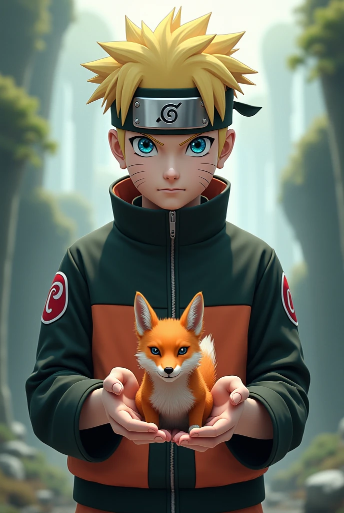 (photorealism:1.2), Naruto with dog ,