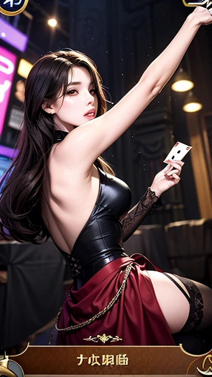 (Masterpiece, Best Quality, High Quality:1.4), professional artwork, Intricate Details, field of view, sharp focus, detailed painting, photorealistic lighting, trending on pixiv, (vivid lighting, vibrant colors:1.1), realistic shadows, ambient occlusion,
LisaLisa, (mature female, 40yo:1.1), beautiful sky, summer, (portrait, side view:1.1), (Captivating gaze directed at the viewer, Seductive eyes that hypnotize:1.1), (smiling, seductive look:1.1), (smirking:0.9),
black hair, (long hair:1.1), (scarf:1.1), lipstick, makeup, ultra detail hair, ultra detail face, (blue|purple eyes:1.05), perfect eyes, perfect face, earrings,
(black pantyhose:1.1), off-shoulder, dress, miniskirt, bare shoulders, necklace, purple gloves,
(Large Breasts:1.2),