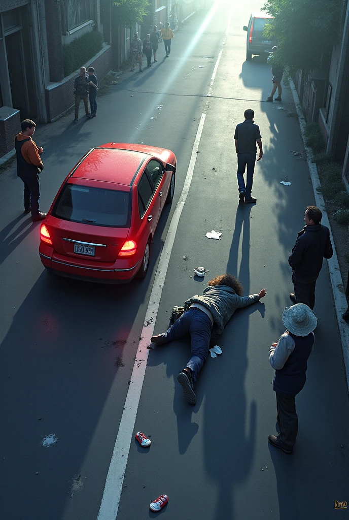 traffic accident、scattered people、Bloody、roadkill、Blood pools、viscera、internal organs、messy