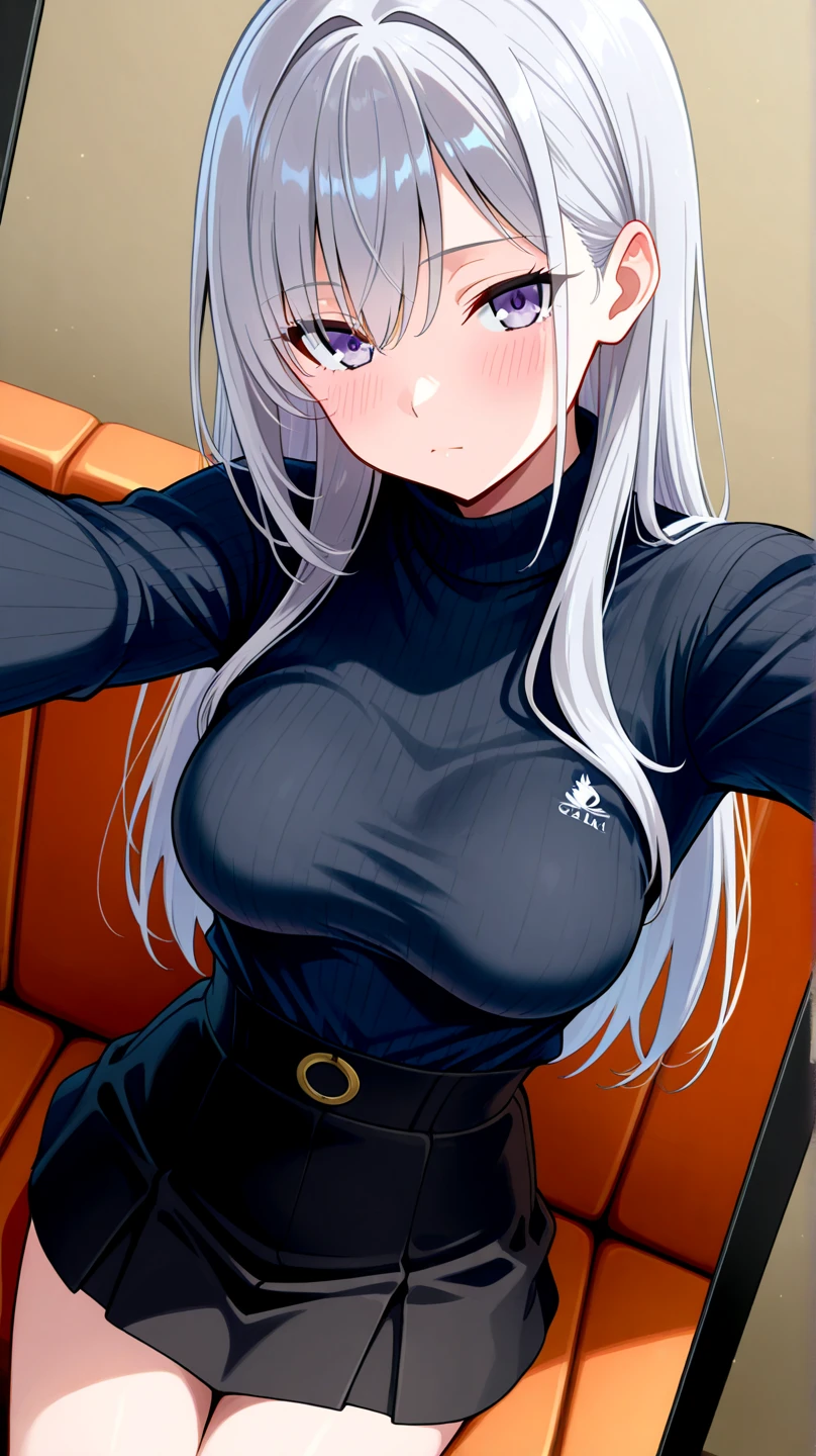 succubus, best quality, detailed face, 1girl, devils horn, middle breast, smile, (zip up hoodie 1.2), good anatomy, soft focus, cinematic lighting, depth of field, bare legs