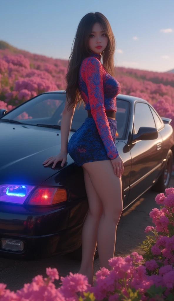 SFW, (Closeup from Ass to Face) ExtremelyDetailed (SchoolGirl Lying back ((on Car))) Spread Legs Up, perfect face, Brilliant(Tiny Crown), Detailed(Delicate Clothing textures), SailorUniform with Red Ribbon, (((WhitePanties))), Perfect Hand with Childish 4Fingers and one Thumb, Corrected Leg to Foot Line, ((Starry Colorful Lights) at Dusk Harbor) (Shiny Wet Road(Specular Reflection:1.28)Shiny Cars), ((Hidden Arm) Hidden Sole) Red[High-Heels], TopQuality 8K Ultra-detailed masterpiece(ProfessionalPhoto:1.37)(Acutance:0.8)