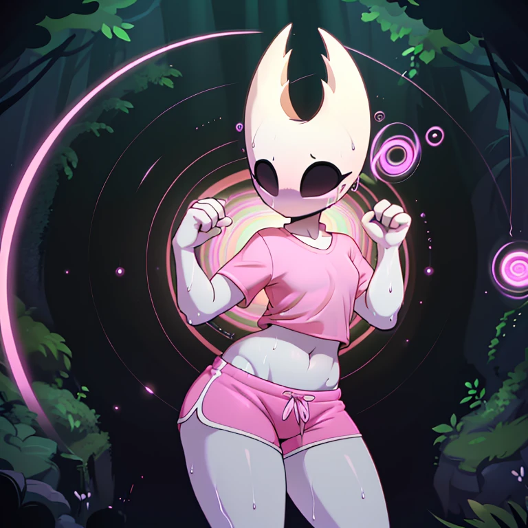<lora:tklg_hk_000001:0.8> the_knight, mouthless, two horns, black eyes, white head, black body, featureless arms, featureless legs, hollow knight, cyan thong, big bulge, arms up, ((shortstack:1.2)), cute, chibi, wide hips, thick thighs, male, chest, (((by haychel))), wet skin, blush, back view, wet skin, shiny skin, big butt, looking back, looking at viewer, sitting,
<lora:shortstackBT-13:1> shortstackBT,
BREAK,
hot springs, rocks, steam, waterfall, under waterfall
BREAK,
(detailed background, depth of field, lens flare),
masterpiece, best quality, 4k, 2k, (high detail, cel shading:1.25), absurd res