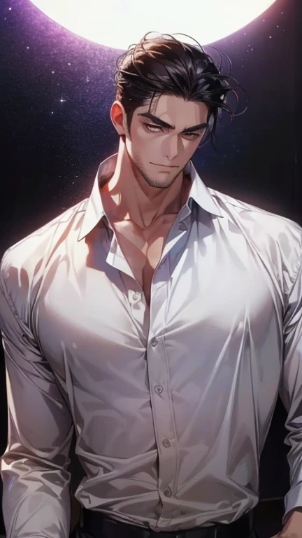 (1 person:1.9), human body shisuit, Hollow and shriveled, beautiful youth teen boy, undercut hair style, (Turn your head and look), (Look at the camera), (Head up), (high quality 16K anime), (tall body), Sweaty and sweaty, Powder blue vapor, Delicate skin, hermaphrodite, twink male body, (((Quiet smiled))), (Photorealism), masterpiece, best quality, portrait, Decent shirt, (Taiwanese super male
emo idol:1.5), (realistic beautiful Asian), close up and soft up to everything, (nice male body shape:1.1), spot light, (super pale skin:1.4), golden make up, sharp focus, detailed anatomy, ultra-wonderful face detail, 19 years old, white shirt, Hold a brush, with a ultra-cute face of a Japanese-Korean-Taiwanese young idol, (ultra-detailed eyes), (ultra-detailed skin), (super manly hair style), super wet juicy sexy soft lips, soft light, perfect yaoi face, photorealistic, (correct fingers), the light is very bright, hypermaximalist style: realistic, photorealism, photography, (A black cyber collar that tightens the neck:1.9), (Super strong male arms:1.9), (Extremely stout physique:1.9), (A strong male body is merging with him:1.9), ((((((ultra huge breasts)))))), single ponytail, (Beautiful face:1.9), (((wearing a wet white and yellow shirt))), (extremely detailed face:1.9), Placed in the center of the temple), armpit fetish, hands up, Traceless, Perspectiveal, Sparkle, (30% male head, 70% female head), (fusioned with a plump erotic body), the light is very bright, perfect hands, fox spirit in the body, fox mind controls this body, fox soul in this body, A seductive smile, Slender eyebrows, huge arms,Fusion with Kitagawa Keiko,Royal sister