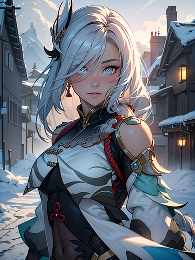 (masterpiece:1.1), (best quality:1.1), 1girl, Real light and shadow, anime face, 4k, 8k, wallpaper,epic, detail texture, Paya, elf ears, pointy ears, White hair, (blue eyes:1.5), ((((white hair:1.35, long hair)))),intricate eyes,beautiful detailed eyes, (symmetrical eyes,big eyes:1.5,(((lustrous skin:1.5,bright skin: 1.5,skin tanned,shiny skin,very shiny skin,shiny body,plastic glitter skin,exaggerated shiny skin,illuminated skin))),(detailed body,(detailed face)), cute, erotic,daring, (((medieval man armor, fur hat, adventurer man armor,winter coat))),(((intricate outfit,intricate clothes, embroidered outfit,ornate outfit,embroidered clothes,ornate clothing))), (dynamic pose:1.0),happy,smile,(centered,scale to fit dimensions,Rule of thirds), ((snowy pine forest at night)), with dark stormy clouds,winter,scenery:1.25,((snow forest background)),Christmas tree, highres,sharp focus,(ultra detailed,extremely detailed),(photorealistic artwork:1.37),(extremely detailed CG unity 8k wallpaper),(((vibrant colors,vibrant theme))),(intricate),(masterpiece),(best quality),
