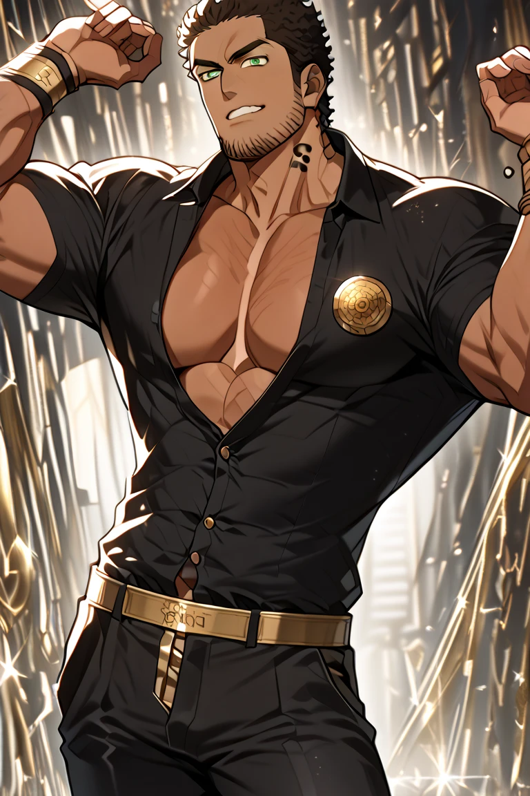 Jotaro joestar, with the traces of ancient Japanese paintings