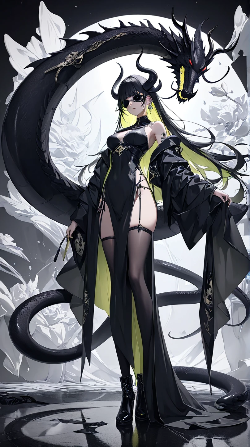 anime girl with dragon tail and black body posing for a picture, concept art by Shitao, pixiv, furry art, dragon girl, extremely detailed artgerm, full body xianxia, commission for high res, thicc, sfw version, 8k high quality detailed art, irelia, detailed digital anime art, from league of legends