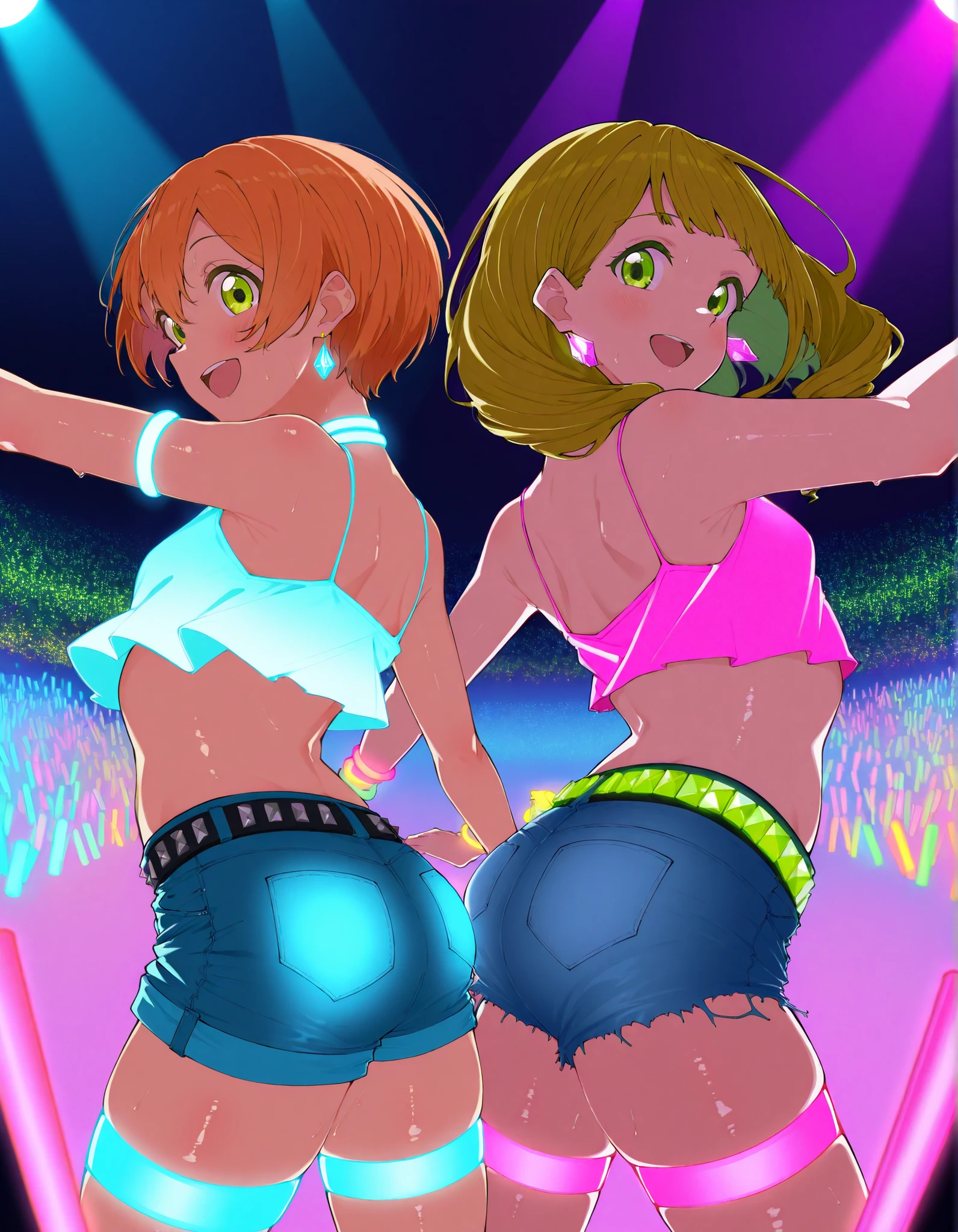 Hot anime girls twerking for me