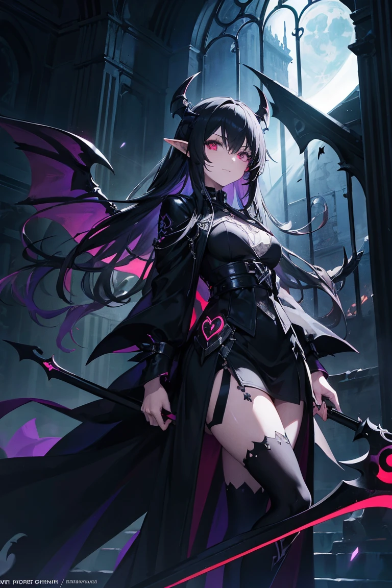 Scarlet and darkness blend into an energy body under the purple light.，This energy body gave birth to a scarlet-eyed monster.，Dark and Purple，fear，The Power of the Evil God，nightmare，nightmare，Monster Master&#39;s Energy Spirit Little 
