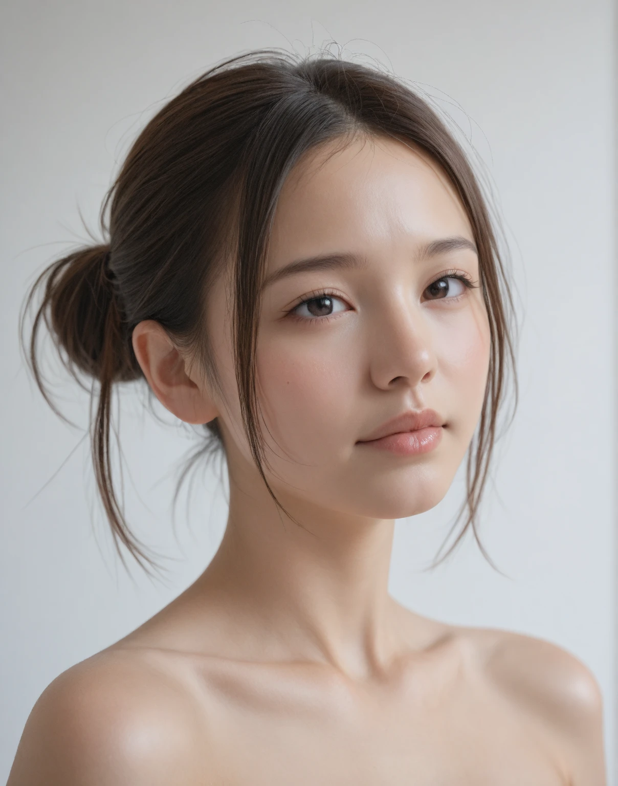 ((Highest quality, 8k, masterpiece :1.3)), One girl, Beautiful woman with slim abdominal muscles :1.3, (Random Hairstyles, Huge breasts :1.2), Casual clothing :1.2, indoor, Highly detailed face, Fine grain, double eyelid
