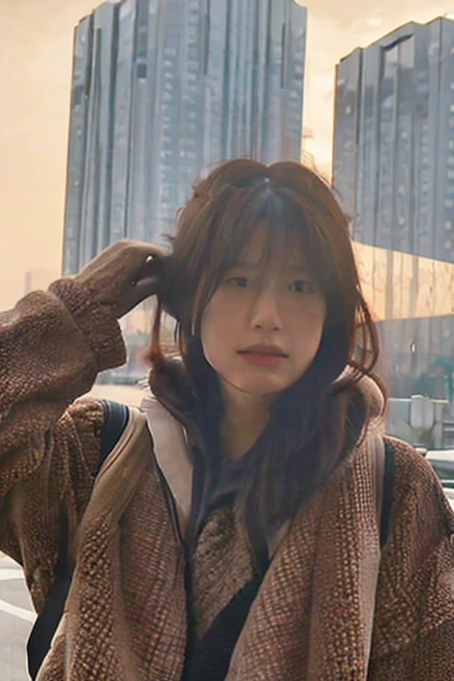 young Japanese girl with very pretty long hair