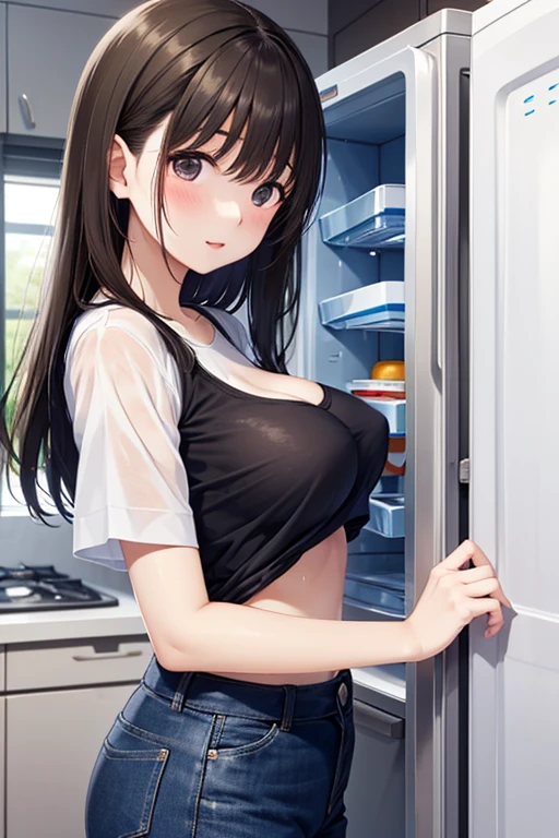 This illustration is、Pretty girl standing in a room filled with garbage、It depicts a moment when you are furious about the situation。She、Holding cleaning tools in hand、Its eyes are burning with anger。Among them、Old magazines、leftover food、Filled with unused household appliances。 however、The most notable is、She gives off「The high-energy body of the final mystery」is。This energy body is、Released from her body、Has the power to erase garbage in the room in an instant。ha、Emitting a pale light、That light is in the corner of the room々It has been delivered to。 This moment、Garbage burns out、The room becomes clean in an instant。 Eta、At its heart is、Anger subsides、A girl with a satisfied expression is standing。