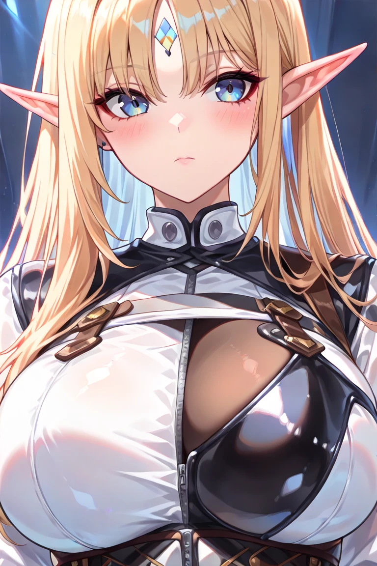 one girl, chained, slave, naive, beautiful white hair, princess, princess of elf, collar, discipline, cute, lick my penis, hand job