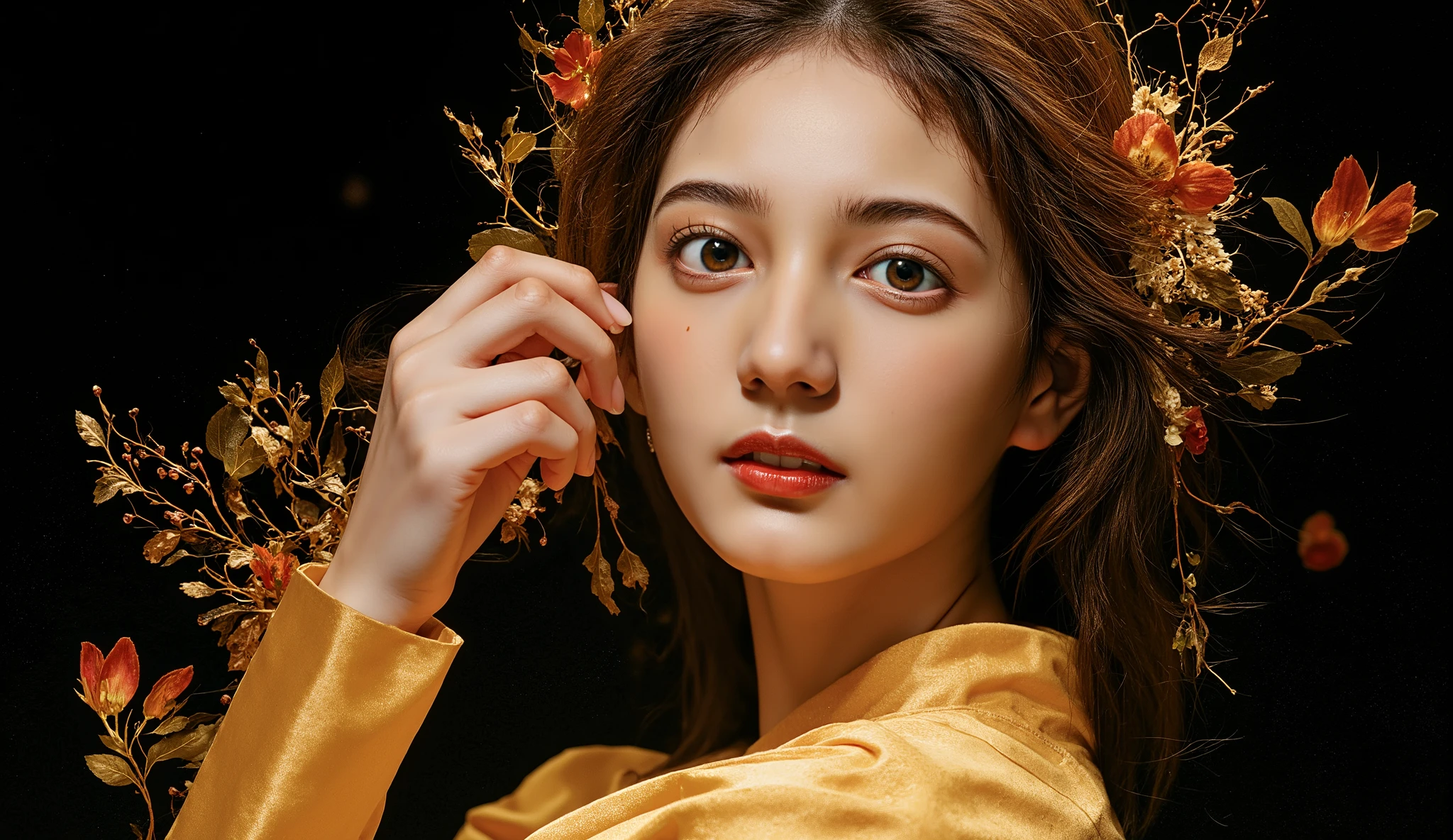 (Skeletal:0.4), ((female gorgeous princess)), (Blonde long flowing hair ), (beautiful eyes), Trending on ArtStation, Jean=Flower of Hope by Honoré Fragonard, Peter Maubbach , very detailed, insanely detailed, Wonderful, complicated, elite, art nouveau, gorgeous, Liquid wax, elegant, luxuryな, luxury, Greg Latkowski, ink style , stickers , vector art, beautiful character design, Double Exposure Shot , luminous design, Award-winning, masterpiece, amoled black background , (full body),