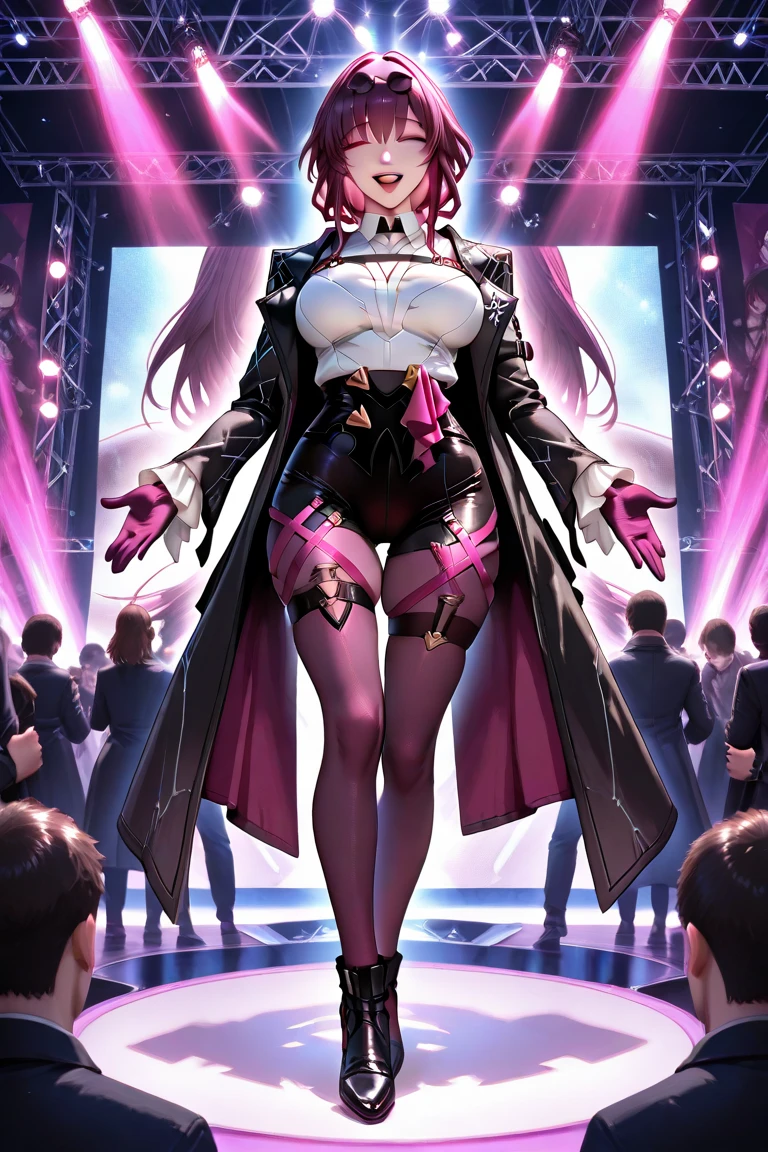 (Realistic),masterpiece,best quality,cinematic lighting,highest detail,aesthetic,Boom Shot,
1girl,solo,light smile,charming,20yo,full body,looking at viewer,chinese buns hair.Hair flaps,Fiery red hair,
wearing edgpshorts,wearing leather suit,leather jacket,(astarothguitar,playing electric guitar:1.5),heavy metal stance,dark ambience,rock concert stage,concert,Smiling,sexy posture,
<lora:edg_makeup1:0.8>,
<lora:add_detail:1>,<lora:åå½±:1>,<lora:Astaroth:0.3>,
<lora:GoodHands-vanilla:1>,<lora:edgPunkShorts:0.5>,