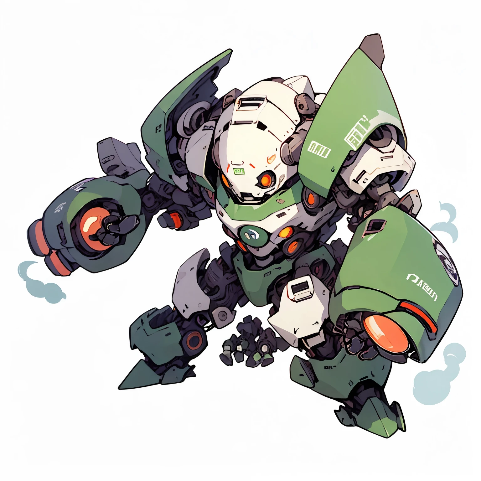 Highest_quality, full_body,
Chibi Mecha, simple_background,