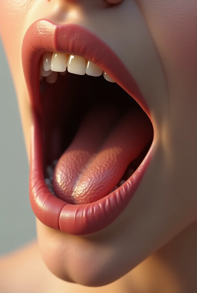an open mouth, close up, dark, night, bedroom