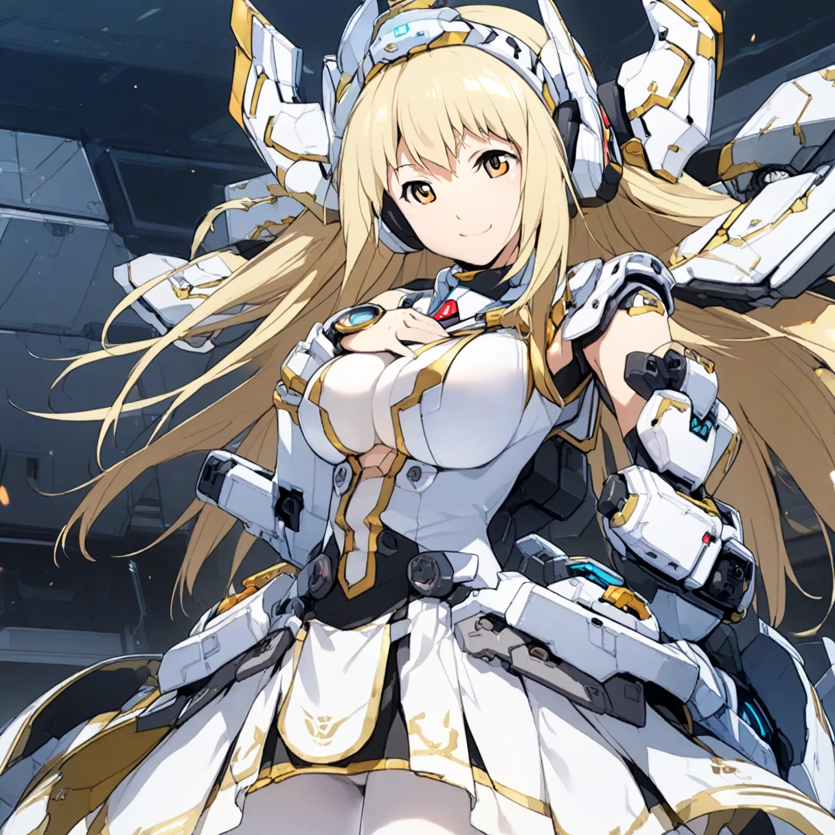 (masterpiece), 8k, Girl, Small breasts, 12yo, (Angel),Lightの羽, Sky, Light, god々Shii, まぶShii, Blonde, Long Hair, shine, 逆Light, Flare, White suit, Bokeh, (Fantastic scenery), (Lots of heavy weapons), Funnel, cyber punk, Dynamic Angle, (A lot of missiles), (たくさんの閃Light), (Weapons attached to limbs), Air Combat, in battle