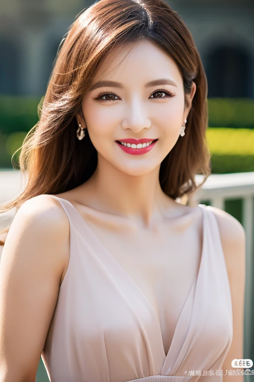 Beautiful asian woman, brunette, big breasts ultra realistic, perfect face, long hair, full body photo, sexy smile, standing pose, elegant pose, selfie