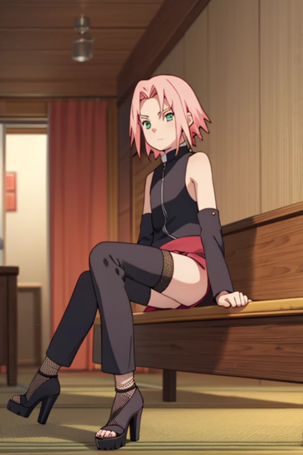 tmasterpiece, hoang lap , (Complicated details),(rich colourful), 电影灯光, the Extremely Detailed CG Unity 8K Wallpapers , Sakura Haruno, 1girll, 独奏,(Classroom,track suit,White stockings,Superskirt,Legs sweat a lot,Kneeling,Bigboobs, Low hair tied long),((perspire,Be red in the face,Blush:1.5)),Particularly heavy blush,cowboy lens