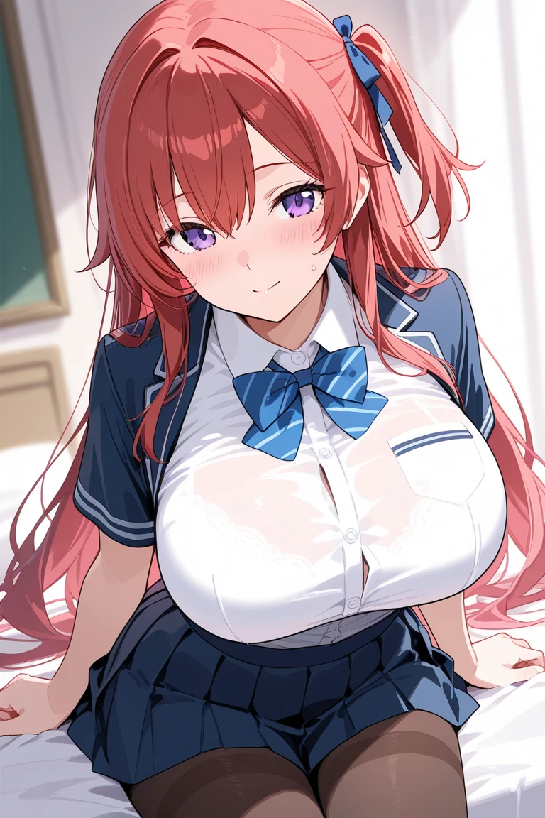 Highest quality, masterpiece, figure, One Woman, wallpaper, Beautiful detailed woman, Highly detailed eyes and face, Beautiful attention to detail, Purple Eyes , Beautiful dark red hair ,crisp finger, clear background, deep night,30 years old,Large Breasts、Nipples、Clothing ,soaked,Being Raped,rape、sexual behavior、long hair,uniform, Cowgirl , torture、uniform、Mole on cheek , Ahegao、Ecstasy face, Sticking out tongue , intense