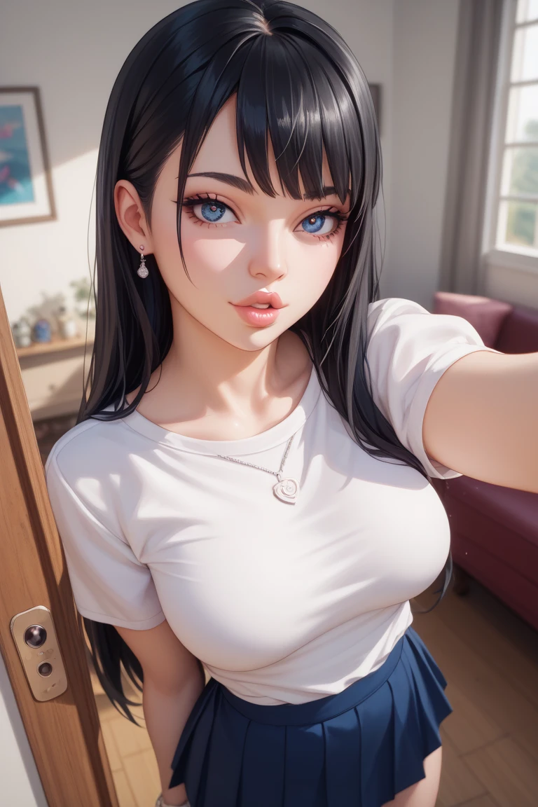 (((masterpiece))),(((High resolution)))、(((8K)))、(((perfect face)))、(((beauty of japan)))、25 years old、(tight fitting simple T-shirt), (tight fitting pants), look at the camera, (top quality eyes), detailed face, detailed texture, look at the camera
