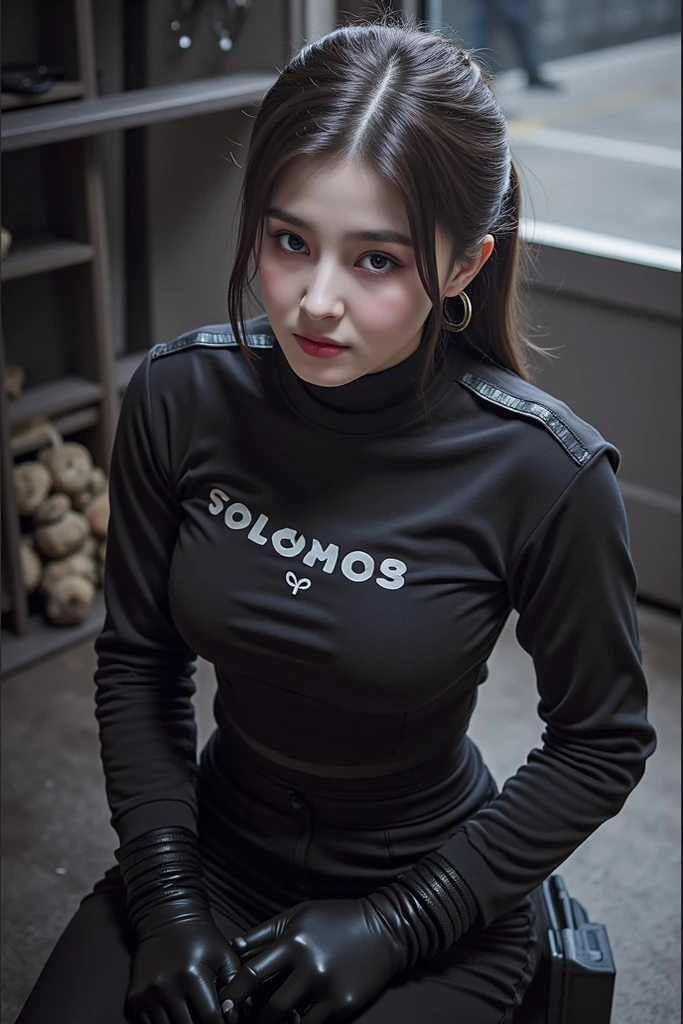 (Photo realism: 1.4), (Surrealism: 1.4), (Practical: 1.3), (soft light: 1.05), (Improved lighting: 0.9), 32k, 1 girl, 20 year old girl, Practical lighting, Backlight, face light, Ray Tracing, (Whitening Light: 1.2), (Image Enhancement: 1.4), ( Top quality leather: 1.4), Narrow your eyes, delicate face, Narrow your eyes, (Body lines, mood boost: 1.1), Breasts that are too large, Large target, (Improve skin quality and beauty: 1.1),volleyball uniform:1.4, indoor_volleyball_court_background:1.4, Thighs Thighs Thighs Thighs, protrude , crotch