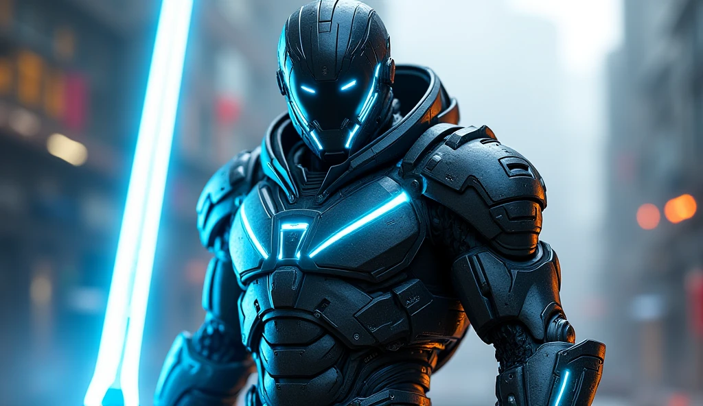 cyber man futuristic ultrarealistic dark thinker
